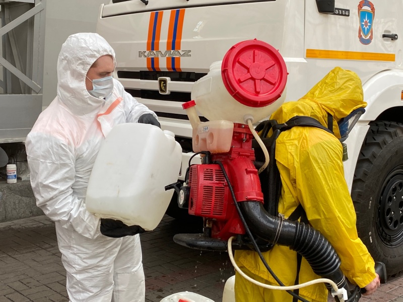 Специалисты Центра «Лидер» провели дезинфекцию Киевского вокзала