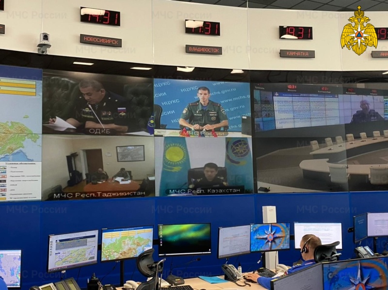 Оперативные дежурные смены оборонных ведомств и министерств  по чрезвычайным ситуациям государств – членов ОДКБ отработали совместные вводные