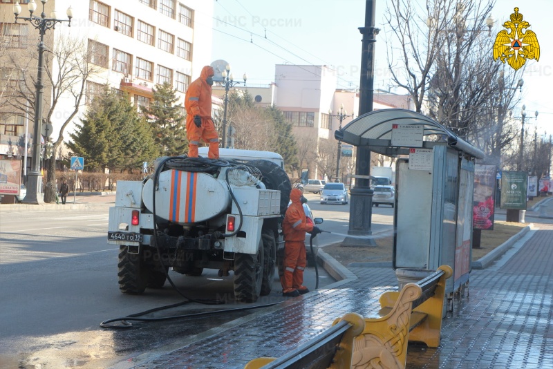 МЧС России: продезинфицировано 430 км автодорог и 650 вокзалов и остановочных пунктов