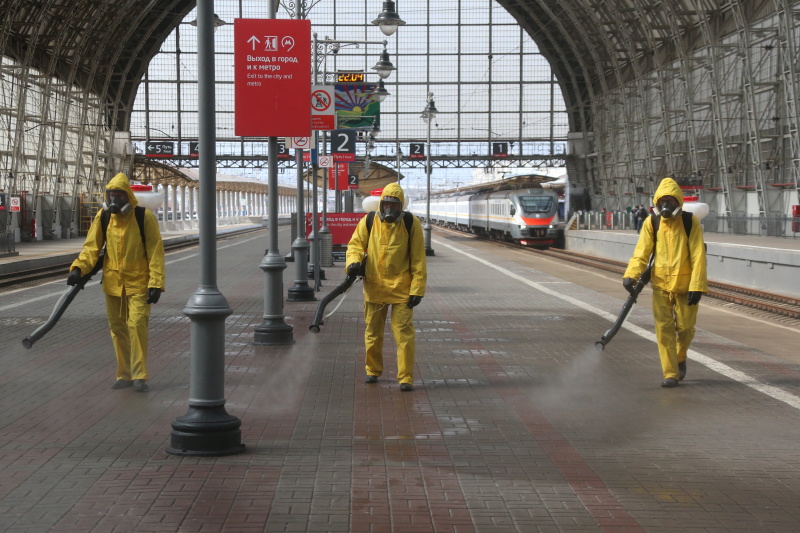 С начала апреля подразделения МЧС России продезинфецировали более 2 млн кв. метров зданий и сооружений по всей стране
