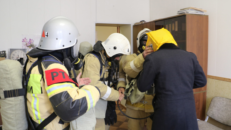 В  администрации Кайтагского района прошли пожарно-тактические учения